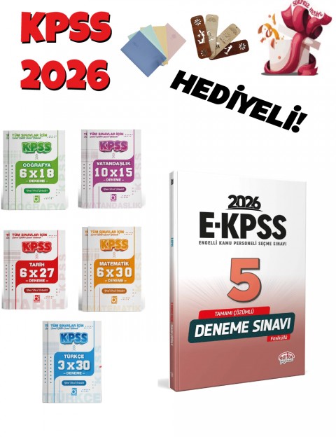 2025 EKPSS Tamamı Çözümlü Deneme Sınavı Seti 6 Kitap Bigelio ve Editör Yayınları