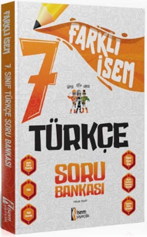 2025 Farklı İsem 7. Sınıf Türkçe Soru Bankası İsem Yayıncılık