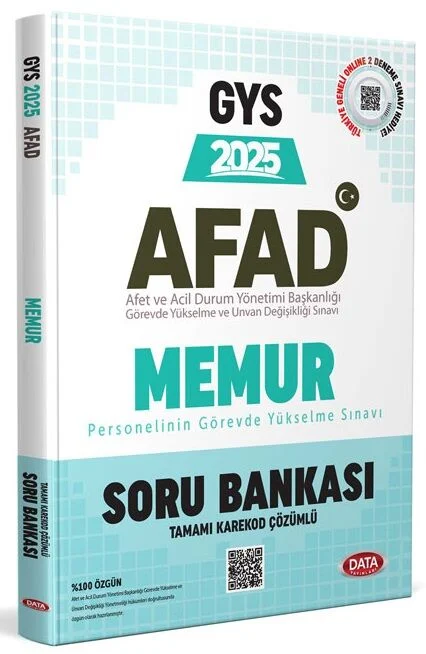 2025 GYS AFAD Memur Soru Bankası Çözümlü Görevde Yükselme Data Yayınları