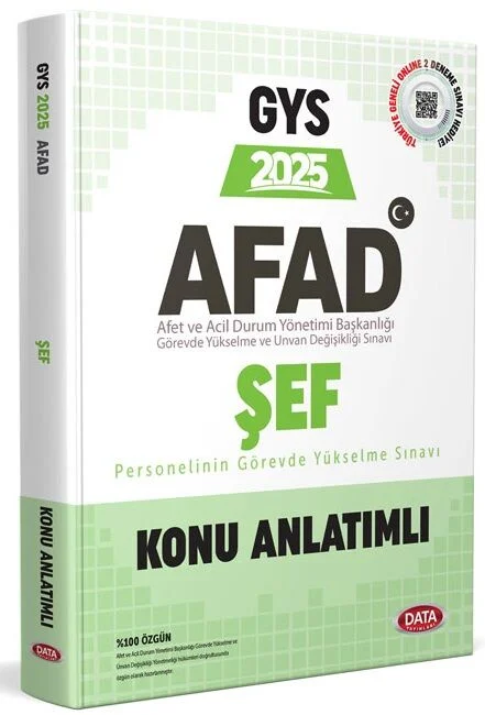 2025 GYS AFAD Şef Konu Anlatımlı Görevde Yükselme Data Yayınları
