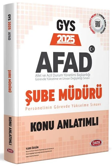 2025 GYS AFAD Şube Müdürü Konu Anlatımlı Görevde Yükselme Data Yayınları