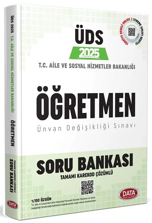 2025 GYS Aile ve Sosyal Hizmetler Bakanlığı Öğretmen Soru Bankası Çözümü Görevde Yükselme Data Yayınları
