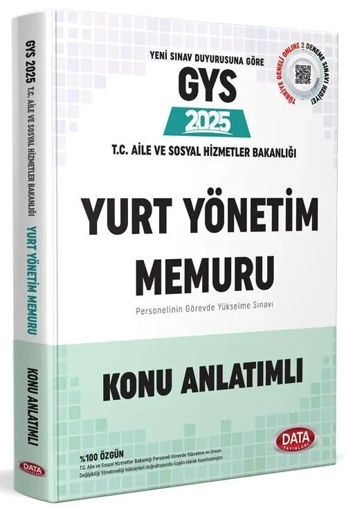 2025 GYS Aile ve Sosyal Hizmetler Bakanlığı Yurt Yönetim Memuru Konu Anlatımı Görevde Yükselme Data Yayınları