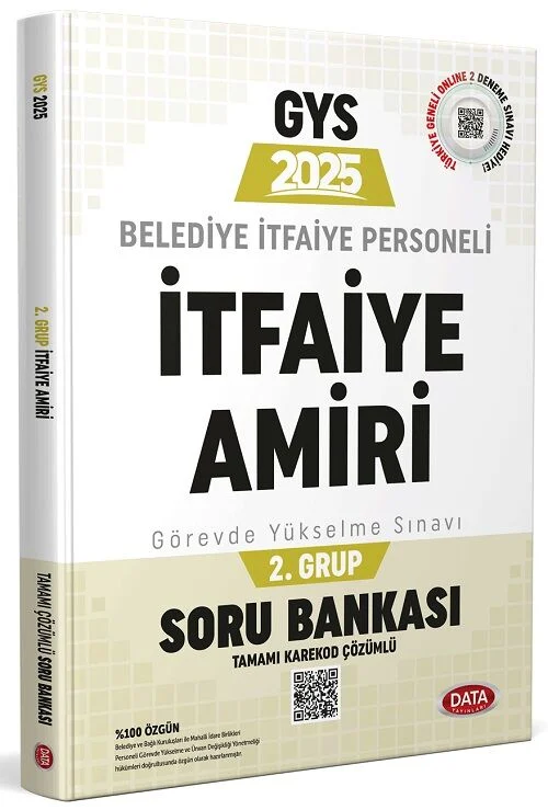 2025 GYS Belediye Zabıta Personeli İtfaiye Amiri 2. Grup Soru Bankası Görevde Yükselme Data Yayınları