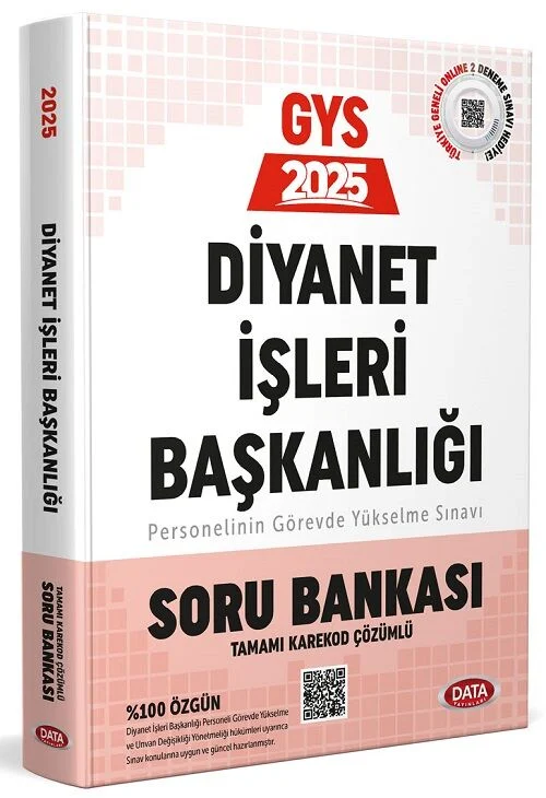 2025 GYS DİB Diyanet İşleri Başkanlığı Soru bankası Çözümlü Görevde Yükselme Data Yayınları