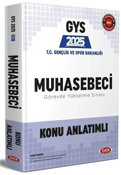 2025 GYS Gençlik ve Spor Bakanlığı Muhasebeci Konu Anlatımlı Hazırlık Kitabı Görevde Yükselme Data Yayınları