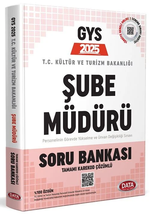 2025 GYS Kültür ve Turizm Bakanlığı Şube Müdürlüğü Soru Bankası Çözümlü Görevde Yükselme Data Yayınları