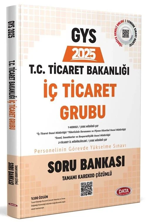2025 GYS Ticaret Bakanlığı İç Ticaret Grubu Soru Bankası Çözümlü Görevde Yükselme Data Yayınları