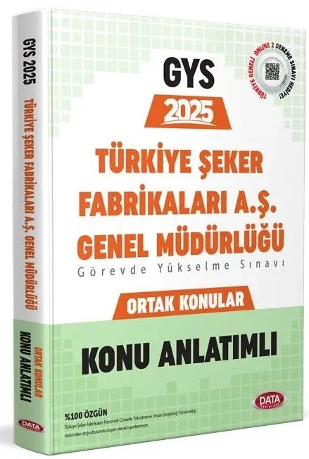 2025 GYS Türkiye Şeker Fabrikaları Ortak Konular Konu Anlatımlı Görevde Yükselme Ünvan Değişikliği Data Yayınları