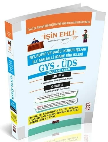 2025 GYS ÜDS Belediye ve Bağlı Kuruluşları Mahalli İdareler Grup 4-5 Konu Anlatımı Görevde Yükselme Ünvan Değişikliği 4. Baskı Savaş Yayınları