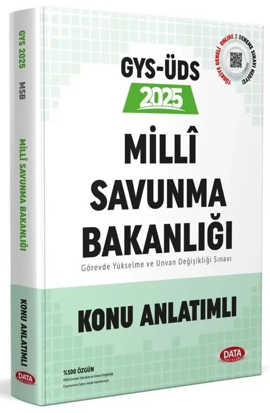 2025 GYS ÜDS Milli Savunma Bakanlığı Konu Anlatımlı Görevde Yükselme ve Ünvan Değişikliği Data Yayınları
