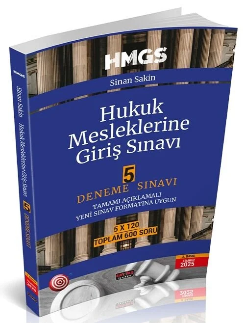 2025 HMGS 5 Deneme Çözümlü 3. Baskı - Sinan Sakin Savaş Yayınları
