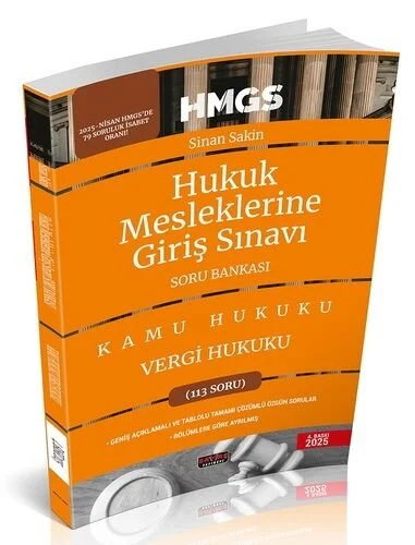 2025 HMGS Kamu Hukuku Vergi Hukuku Soru Bankası 4. Baskı - Sinan Sakin Savaş Yayınları (Yorum yap, İndeks Puan kazan)