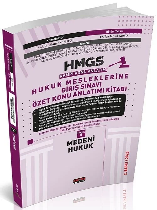2025 HMGS Medeni Hukuk Özet Konu Anlatımı Modül-5 2. Baskı - Tan Tahsin Zapata Savaş Yayınları
