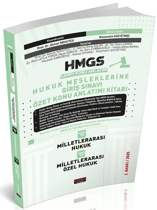 2025 HMGS Milletlerarası Hukuk ve Özel Hukuk Özet Konu Anlatımı Modül 18-19 2. Baskı - Nizamettin Güçyetmez Savaş Yayınları