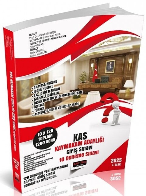 2025 KAS Kaymakam Adaylığı Sınavı 10 Deneme 7. Baskı Savaş Yayınları