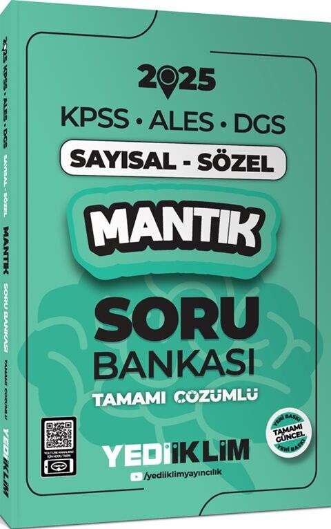 2025 KPSS ALES DGS Sayısal Sözel Mantık Tamamı Çözümlü Soru Bankası Yediiklim Yayınları