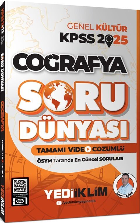 2025 KPSS Genel Kültür Coğrafya Tamamı Video Çözümlü Soru Dünyası Yediiklim Yayınları