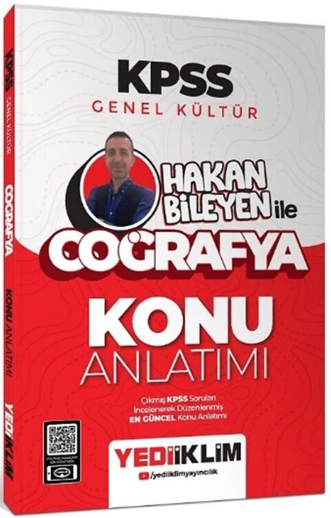 2025 KPSS Genel Kültür Hakan Bileyen ile Coğrafya Konu Anlatımı Yediiklim Yayınları