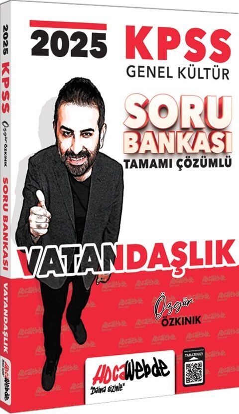 2025 KPSS Genel Kültür Vatandaşlık Tamamı Çözümlü Soru Bankası Hocawebde Yayınları