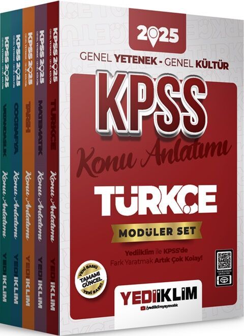 2025 KPSS Genel Yetenek Genel Kültür Konu Anlatımlı Modüler Set Yediiklim Yayınları