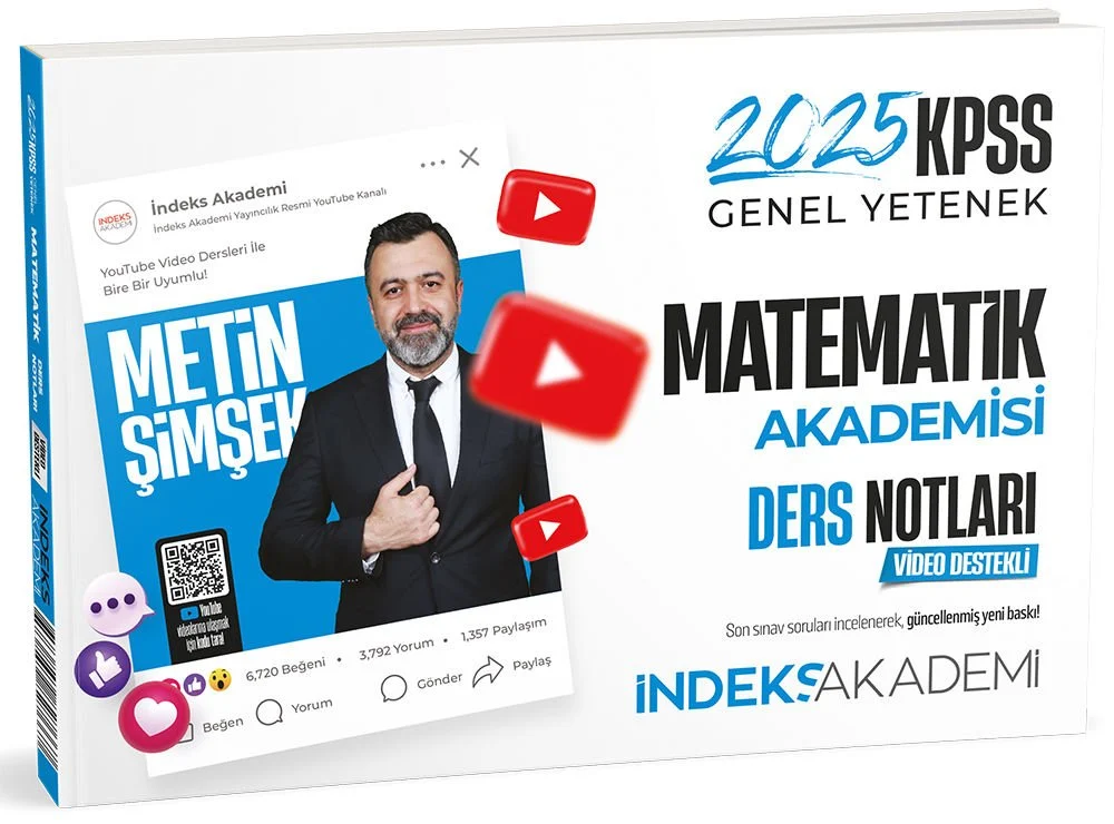 2025 KPSS Matematik Akademisi Video Ders Notları - Metin Şimşek İndeks Akademi Yayıncılık