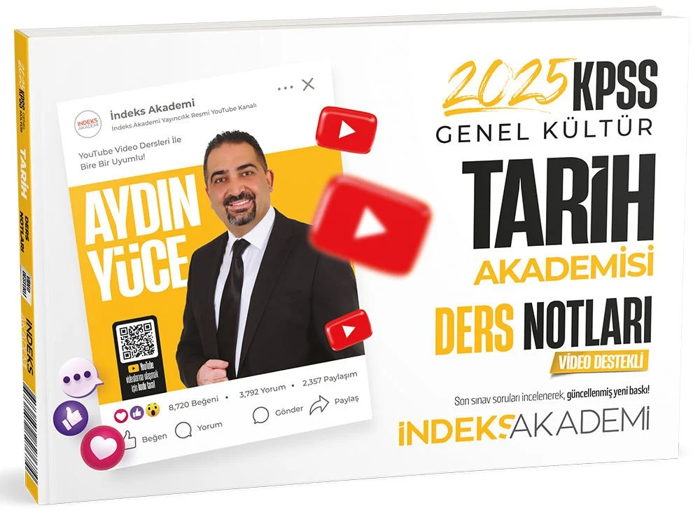 2025 KPSS Tarih Akademisi Video Ders Notları - Aydın Yüce İndeks Akademi Yayıncılık