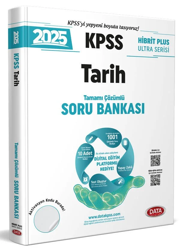 2025 KPSS Tarih Hibrit Plus Ultra Serisi Karekod Çözümlü Soru Bankası Data Yayınları