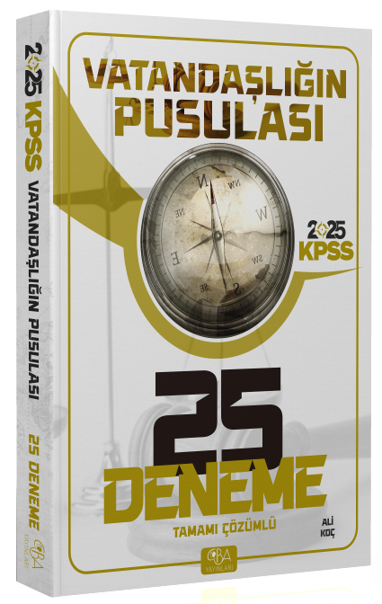 2025 KPSS Vatandaşlık Vatandaşlığın Pusulası 25 Deneme Çözümlü CBA Yayınları