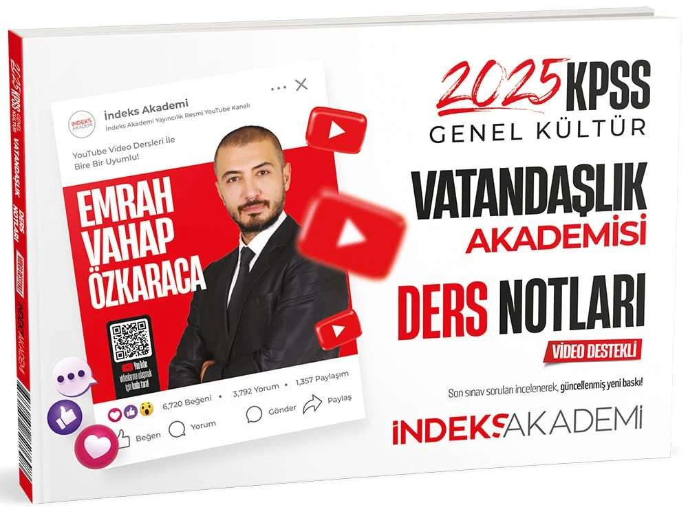 2025 KPSS Vatandaşlık Akademisi Video Ders Notları - Emrah Vahap Özkaraca İndeks Akademi Yayıncılık