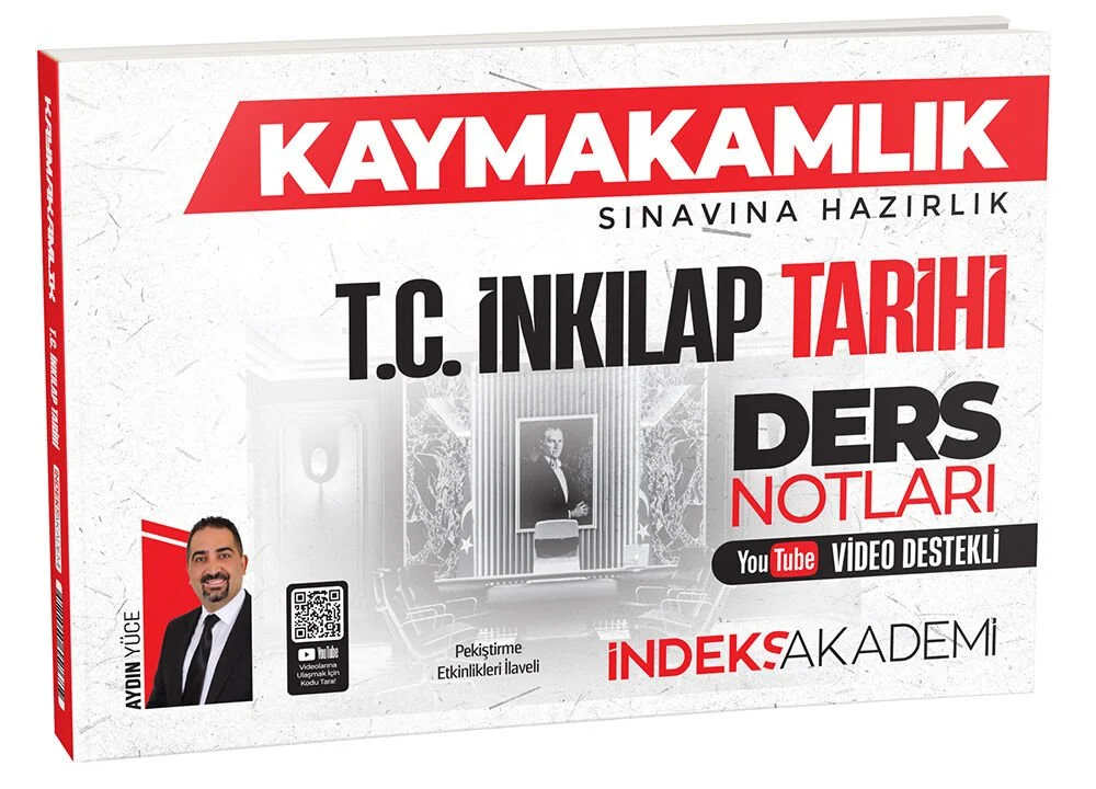 2025 Kaymakamlık TC İnkılap Tarihi Video Ders Notları - Aydın Yüce İndeks Akademi Yayıncılık