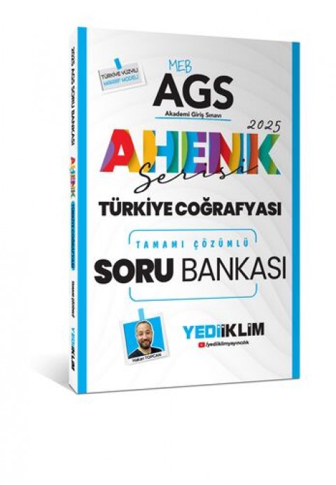 2025 MEB AGS Ahenk Serisi Türkiye Coğrafyası Tamamı Çözümlü Soru Bankası Yediiklim Yayınları
