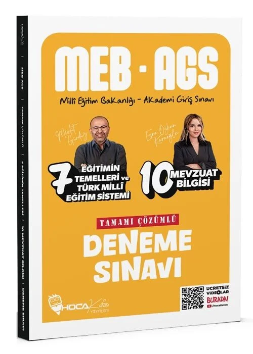 2025 MEB-AGS Eğitimin Temelleri ve Türk Milli Eğitim Sistemi ve Mevzuat Bilgisi 17 Deneme Çözümlü - Mevlüt Gündüz, Esra Özkan Karaoğlu Hoca Kafası Yayınları