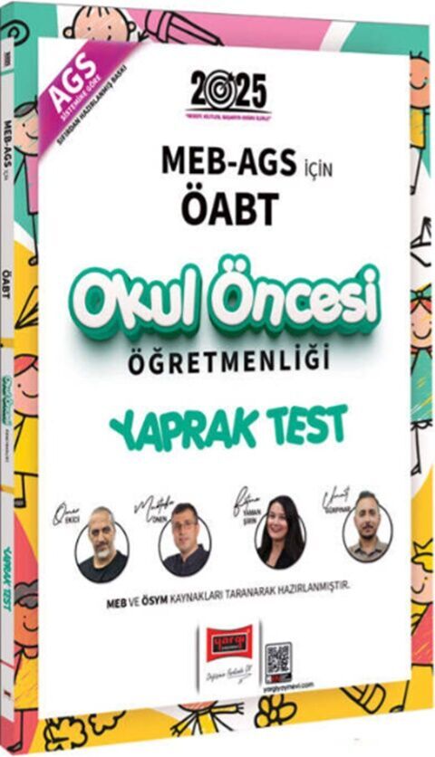 2025 MEB AGS İçin ÖABT Okul Öncesi Öğretmenliği Yaprak Test Yargı Yayınları