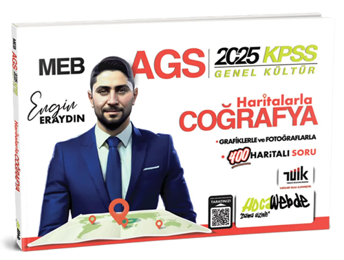 2025 MEB AGS KPSS Haritalarla Türkiye Coğrafya Hocawebde Yayınları