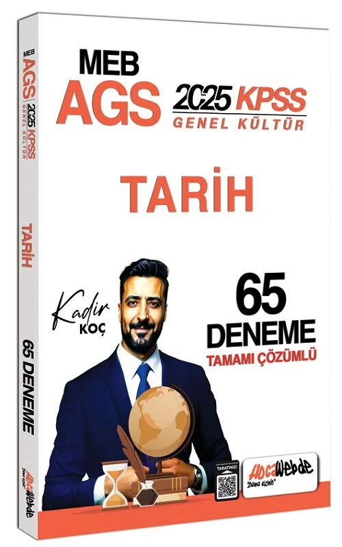 2025 MEB AGS KPSS Tarih Tamamı Çözümlü 65 Deneme Sınavı HocaWebde Yayınları