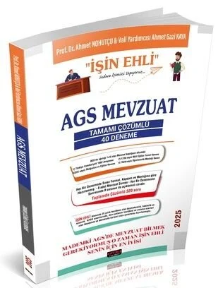 2025 MEB-AGS Mevzuat İŞİN EHLİ 40 Deneme Çözümlü - Ahmet Nohutçu Savaş Yayınları