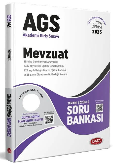 2025 MEB-AGS Mevzuat Soru Bankası Çözümlü Ultra Serisi Data Yayınları