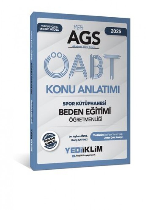 2025 MEB AGS ÖABT Beden Eğitimi Öğretmenliği Spor Kütüphanesi Konu Anlatımı Yediiklim Yayınları