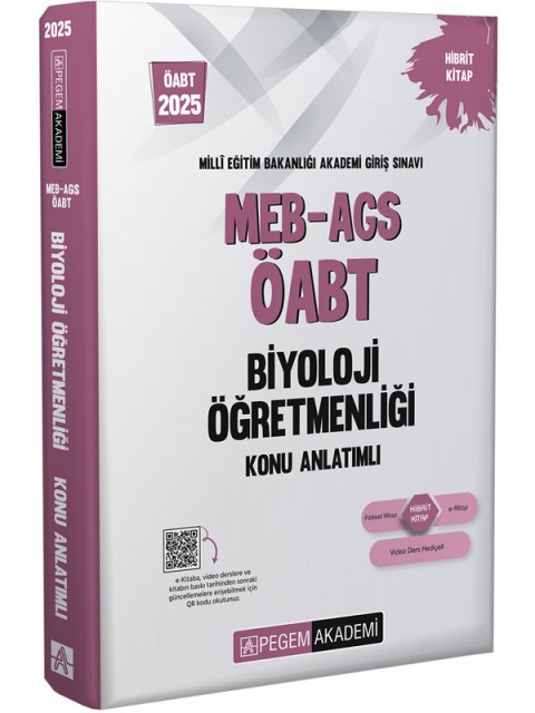 2025 MEB AGS ÖABT Biyoloji Öğretmenliği Konu Anlatımlı Pegem Akademi Yayıncılık
