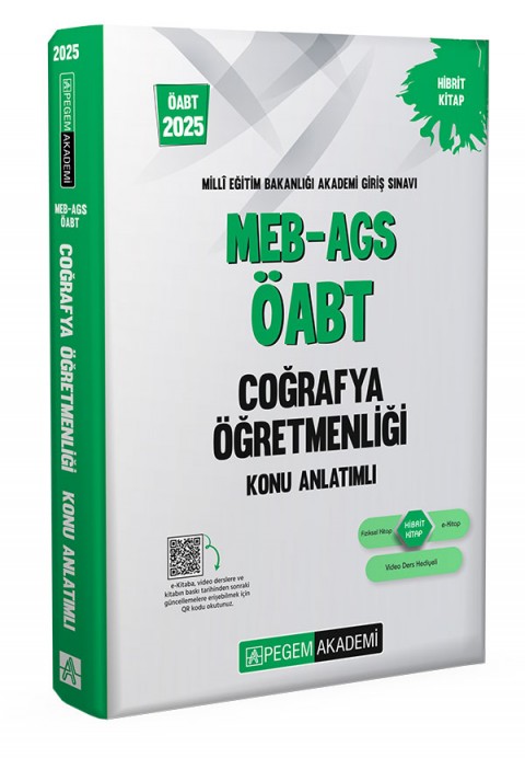 2025 MEB AGS ÖABT Coğrafya Öğretmenliği Konu Anlatımlı Pegem Akademi Yayıncılık