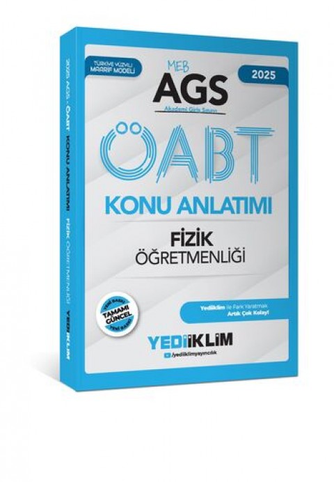 2025 MEB AGS ÖABT Fizik Öğretmenliği Konu Anlatımı Yediiklim Yayınları