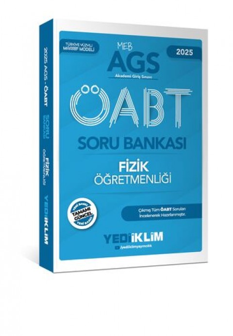 2025 MEB AGS ÖABT Fizik Öğretmenliği Soru Bankası Yediiklim Yayınları