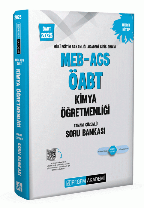 2025 MEB AGS ÖABT Kimya Öğretmenliği Tamamı Çözümlü Soru Bankası Pegem Akademi Yayıncılık