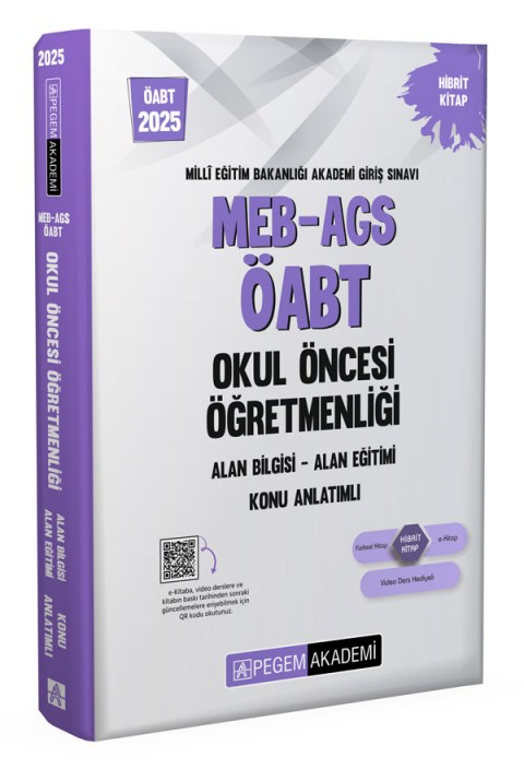 2025 MEB AGS ÖABT Okul Öncesi Öğretmenliği Alan Bilgisi Alan Eğitimi Konu Anlatımlı Pegem Akademi Yayıncılık