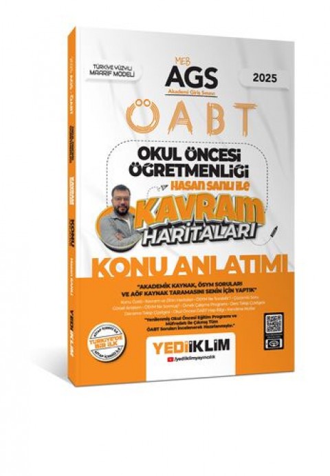 2025 MEB AGS ÖABT Okul Öncesi Öğretmenliği Hasan Sanlı İle Kavram Haritaları Konu Anlatımı Yediiklim Yayınları