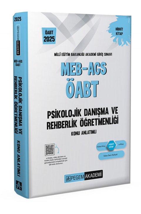 2025 MEB AGS ÖABT Psikolojik Danışma ve Rehberlik Konu Anlatımlı Pegem Akademi Yayıncılık