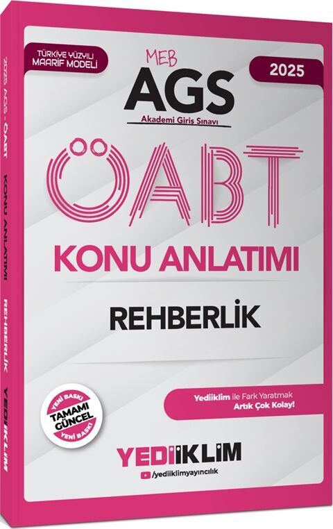 2025 MEB AGS ÖABT Rehberlik Konu Anlatımı Yediiklim Yayınları