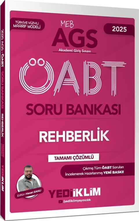 2025 MEB AGS ÖABT Rehberlik Tamamı Çözümlü Soru Bankası Yediiklim Yayınları