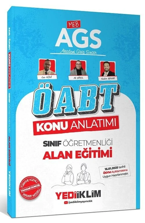 2025 MEB-AGS ÖABT Sınıf Öğretmenliği Alan Eğitimi Konu Anlatımı Yediiklim Yayınları